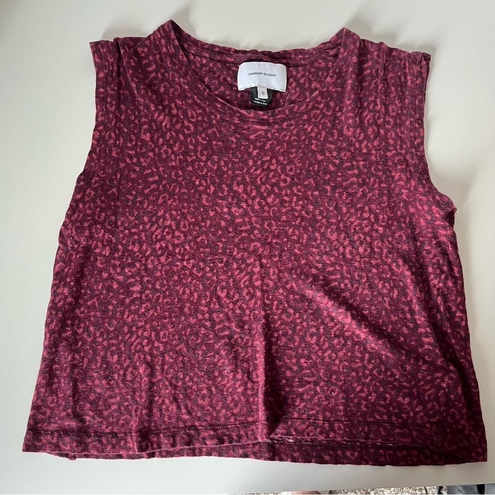 Women's Current/Elliott Linen Tank Top Sz 0 - Small